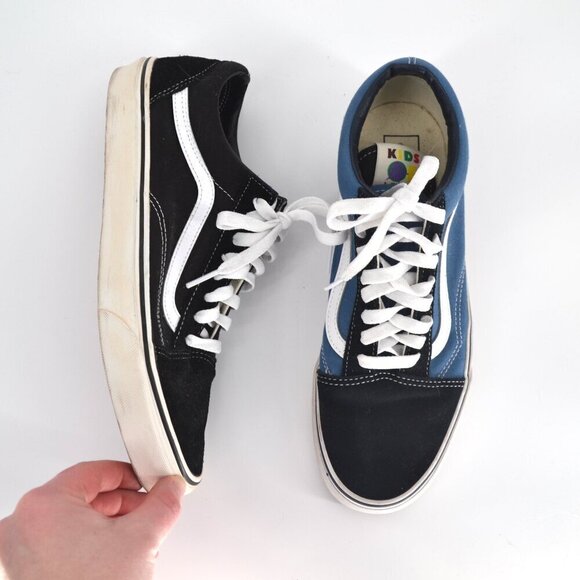 VANS X Kids of Immigrants Old Skool Lo Sneakers Suede Canvas Navy Blue Men's 10 - Picture 3 of 12